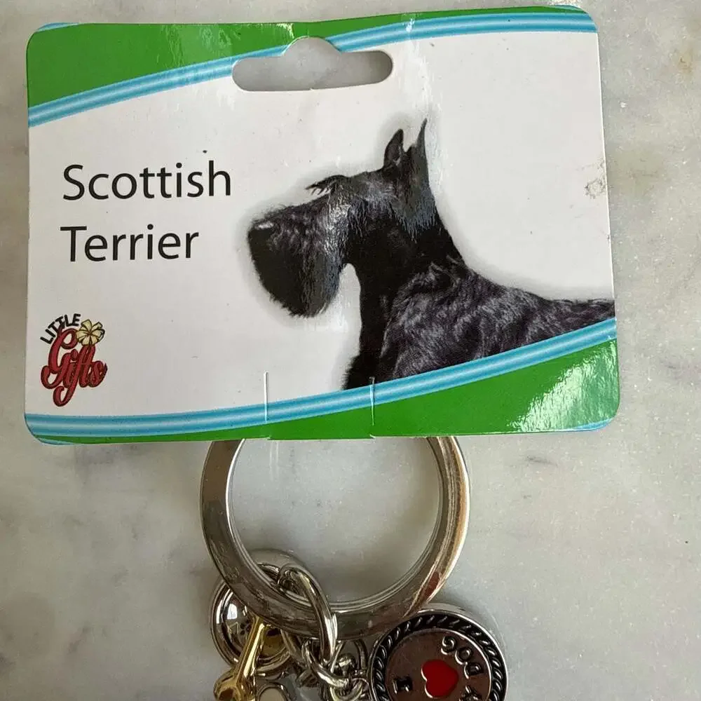 LittleGifts Scottish Terrier Dog Keychain with Charms